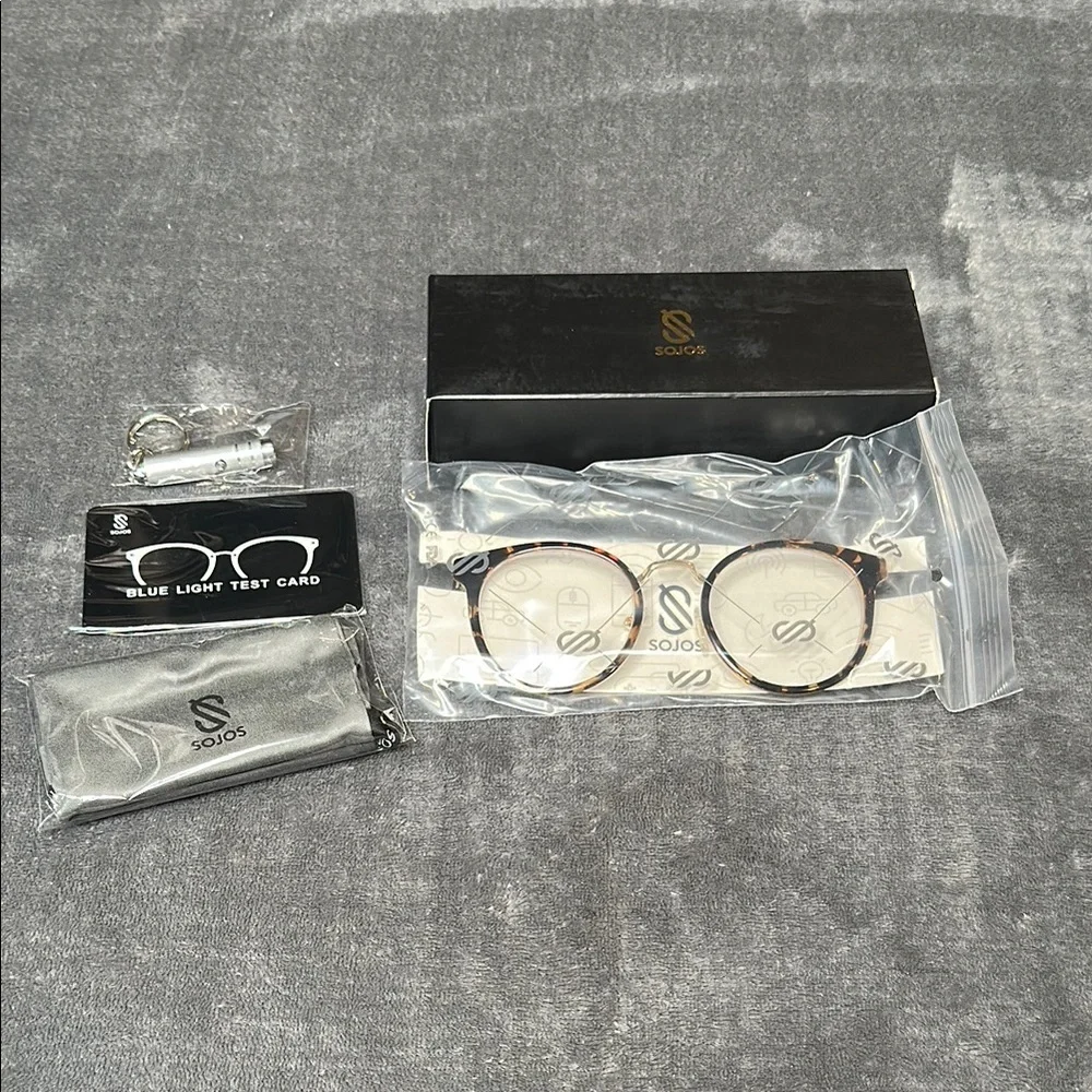 Sojos Retro Round Blue Light Tortoise Frames Anti Blue Light Lens NWT NIB & More